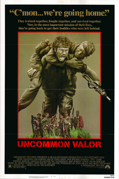 uncommon valor 1983 one sheet poster folded